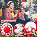 Suncalla 12 Pcs Christmas Balls Ornaments Crochet Ornaments 2.36 inches Knitted Xmas Balls Red and Green Handmade Crochet Hanging Tree Decor for Holiday Party Decoration