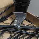 Flower Plant Display Stand with Buckets 43 Inch Tall 3 Layers Metal Stand Cart Holder Moving Florist Bouquet Shelf for Fresh Flower Bar Shop Decor Patio Garden Outdoor Pop-up Events (Black)