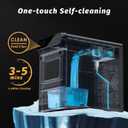 INOVIVA Nugget Ice Maker, 40 lbs/24H Soft & Chewable Nugget Ice Machine with 1.2-Gallon Tank, Automatic Water Refill, Preset Timer & Self-Cleaning, Countertop Pellet Ice Maker for Home & Kitchen