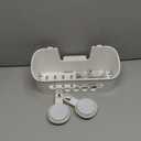 LEVERLOC Shower Caddy Suction Cup, Shower Organizer Removable Bathroom Shelf, Storage Suction Powerful Max Hold 22lbs Bathroom Caddy Waterproof Holder, White (1 x Medium)