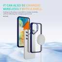 Starhemei for Galaxy S24 FE 5G Case, Camera Invisible Bracket Anti Drop Protective Case, Slim Soft Silicone Rubber & Hard Back Shockproof Phone Case for Samsung Galaxy S24 FE 5G (Navy)