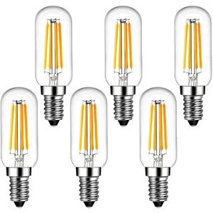 SHUWDKAR E14 LED Bulb 4W Equivalent 40W LED Candelabra Bulb Warm White 2700K Vintage E14 European Base Edison Bulb for Chandeliers, Ceiling Fan, Pendant, Non-Dimmable, Pack of 6