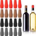 20pcs  Stoppers for  Bottles, Silicone Bottle Saver Reusable  Sealers Double Seal Bottle  Toppers Cover Caps Plug to Keep  Fresh for Beer Champagne Home Use