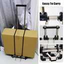 CNQLIS Folding Hand Truck,Portable Carrying Cart, Compact, Mini Lightweight for Travel/Auto/Moving/Office Use,12in.Hx9in.W Fits Most Backpacks- 55lbs Lightweight Hand Truck