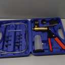 Orion Motor Tech Brake Bleeder Kit with Hand Vacuum Pump and Adapters, Brake Bleeding Kit for Brake Fluid Power Steering Fluid More, Vacuum Brake Bleeder Pump with Pressure Gauge (Blue)