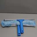 MR.SIGA Professional Window Cleaning Combo - Squeegee & Microfiber Window Scrubber, 14" (Blue)