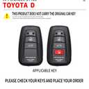 American USA Flag Key Fob Cover, Key Case,Keychain, Accessories Compatible with Toyota RAV4 Camry Avalon C-HR Highlander Prius GT86 (Model-D)