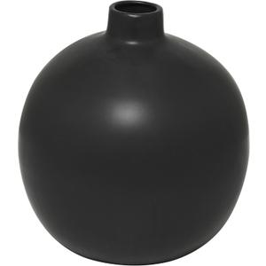 Deco 79 Ceramic Decorative Vase Matte Centerpiece Vase, Flower Vase for Home Decoration 16" x 16" x 17", Black