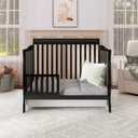 Dream On Me Toddler Guard Rail for Convertible Crib, Solid Wood Bed Rail for Toddler Bed Conversion, Black, 1 Count