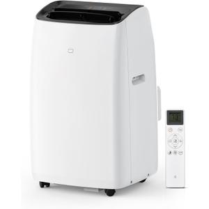 14,000 BTU Inverter Portable Air Conditioner Cools Up to 750 Sq. Ft with Dual Hose, 4-in-1 Portable AC Unit with Remote Control & Installation Kits for Large Room, 3 Speed, 24 Timer