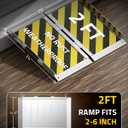 2 FT Portable Wheelchair Ramp, 800LBS Capacity Foldable Aluminum Handicap Ramps with Handle, Ramps for Wheel Chairs for Home Steps, Doorway, Threshold, Front Porch, Entry (Yellow-Black, 2FT)