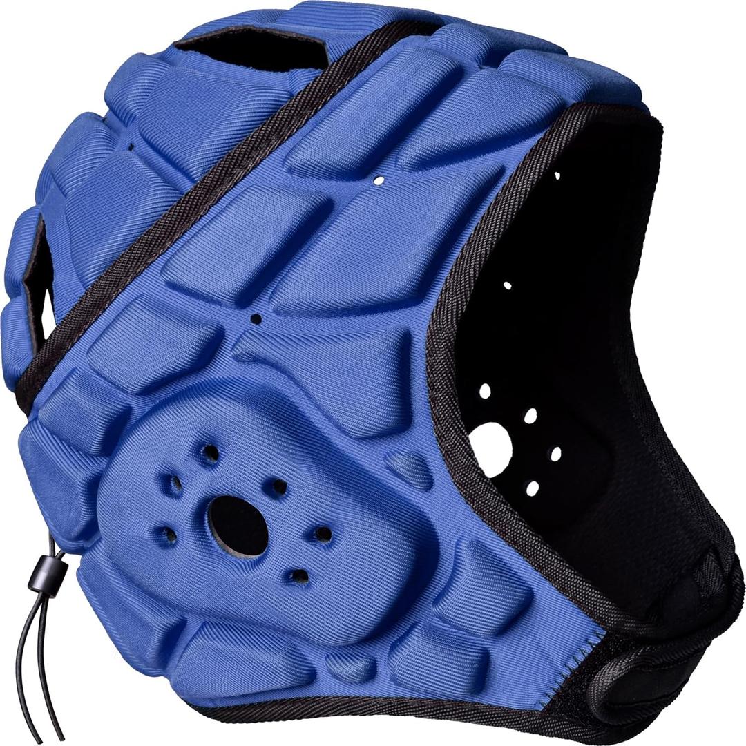 COOLOMG Soft Shell Flag Football Helmet 7v7 Rugby Helmet Scrum Cap Soccer Padded Headgear Adjustable Head Protector for Youth Kids Adults