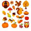 20 PCS Autumn Clings Fall Thick Gel Cling Window Gel Decals Stickers for Kids, Toddlers and Adults Home Airplane Classroom Nursery Autumn Fall Thanksgiving Party Supplies Decorations (Thanksgiving)