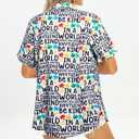 Autism Awareness Shirt Be Kind Women T-Shirt Funny Kindness Blessed Inspirational Graphic Tee Short Sleeve Button Up Top (White, L)