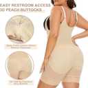Women's Plus Size Full Body Shaper Open-Bust Slimmer Seamless Tummy Control Shapewear Bodysuit (Beige, XXL)