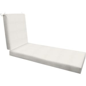 Honeycomb Outdoor Chaise Lounge, 22.5 x 70, Textured Solid Bone Chair Cushion for Patio Furniture