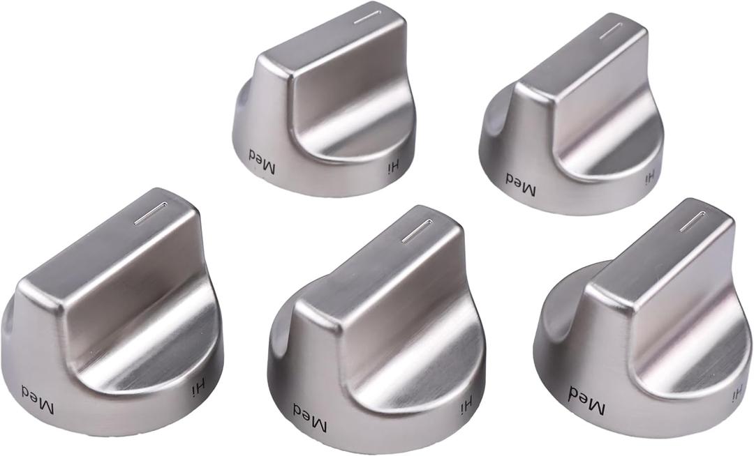 5 Pcs Plastic Stove Knob W11159630 Compatible with Whirlpool Stove Kip 5t09 Knob Series WFG525S0HV0 WFG525S0JV0 WFG525S0HZ0 WFG525S0JZ0 WFG525S0HD0