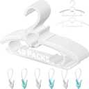 Baby Hangers for Nursery Closet,40 Pack Infant Hangers Extendable and Non-Slip for Newborn Toddler Kids Clothes,11"-14.6" Adjustable Children Coat Pant Hanger for Girl Boy Nursery Must Have (White)