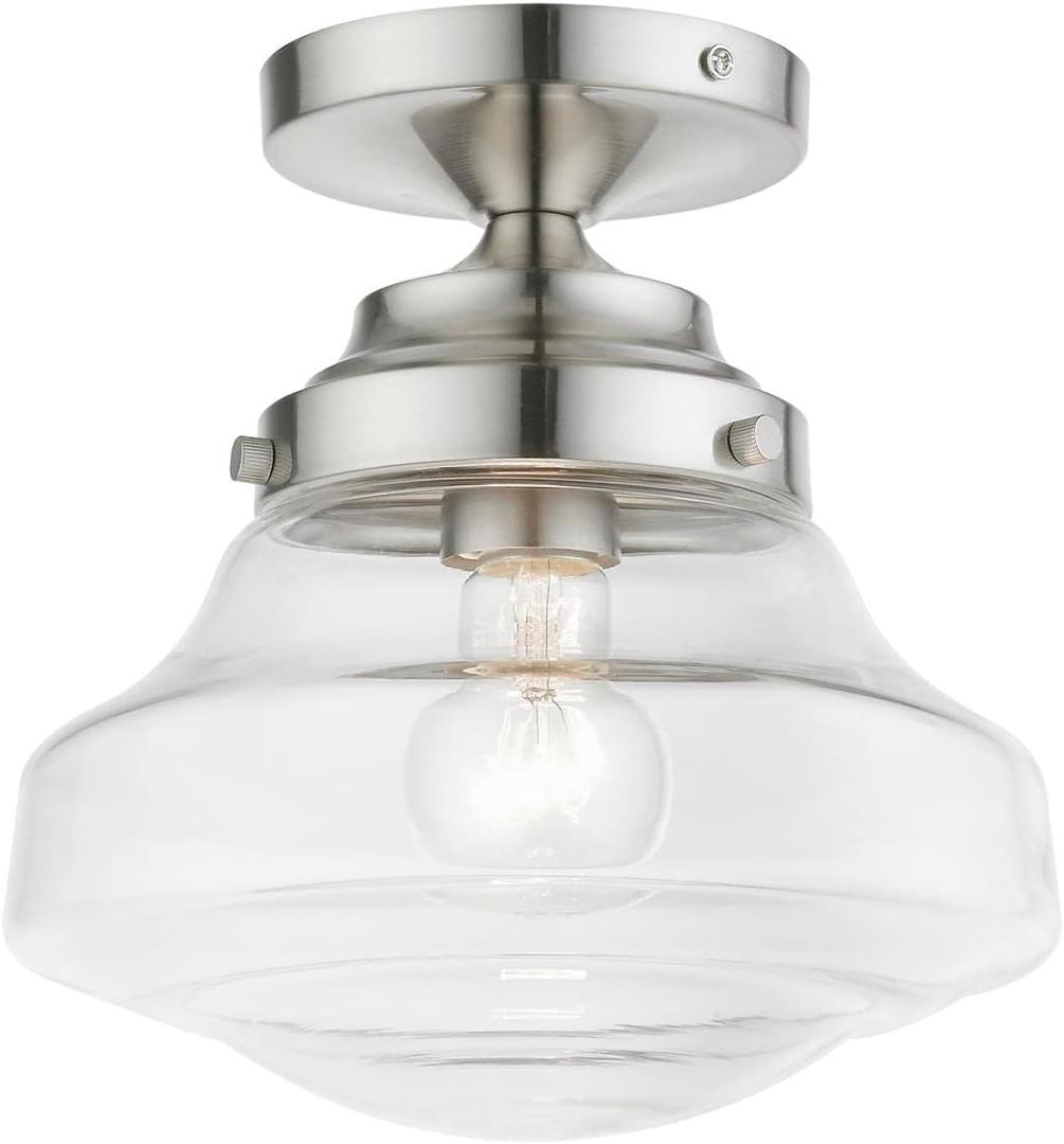 Livex Lighting, 41291-91, Avondale, Semi-Flush, Brushed Nickel