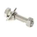 1/4-20 x 1-1/4" Hex Head Cap Screws Bolts and Nuts, Flat Washers, Spring Washers, Stainless Steel 18-8 (304), 10 Sets
