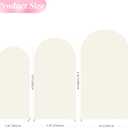 Wokceer Wedding Arch Cover (7.2FT, 6.6FT, 6FT) Set of 3 Spandex Fitted Wedding Arch Stand Covers for Round Top Chiara Arch Backdrop Stands Cover for Birthday Party Ceremony Banquet Decor Ivory