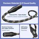 Braided XLR Cables 6ft 6 Pack, XLR Microphone Cable, 3-pin Professional Male to Female Balanced Mic Cable, X LR Speaker Cable for Microphone Mixer Multicolor