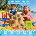 Beach Toys, 19 Piece Sand Toys Set Kids Sandbox Toys Includes Water Wheel Beach Tool Kit Bucket Watering Can Molds with Mesh Bag for Kids Ages 3-13