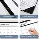 Desk Calendar 2026(January 2026 - June 2027)2026 Desk Calendar Large 22 x172026 Calendar,Classic Black,Large Calendar 2026-2027 with Plastic Cover