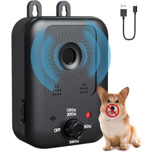 Anti Barking Device, Ultrasonic Dog Barking Silencer with 3 Modes, Dog Bark Deterrent Devices, Rechargeable Dog Barking Control Devices, Bark Box for Indoor & Outdoor Use, Safe for Dogs & People