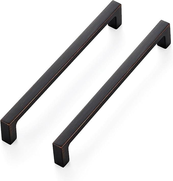 Ravinte 25 Pack Solid 6-1/4 Inch Kitchen Square Cabinet Handles Oil-Rubbed Bronze Cabinet Pulls Drawer Pulls Kitchen Cupboard Hardware Handles