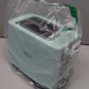 BELLA 2 Slice Toaster with Auto Shut Off - Extra Wide Slots & Removable Crumb Tray and Cancel, Defrost & Reheat Function - Toast Bread, Bagel & Waffle, Aqua