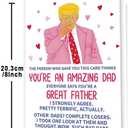 6 x Funny Fathers Day Card for Husband or Dad, Fathers Day Gift from Wife Family, Adult Humor Novelty Greeting Card, Amazing Dad Appreciation Card