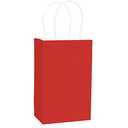 Solid Red Kraft Small Bags - 8.5" x 5.25" x 3.5", 1 Piece - Reusable & Durable Material - Perfect for Gifts, Party Favors & More, Set of 3