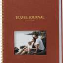 Nook Theory Personalized Travel Journal for Women, Men - Linen Travelers Notebook, Adventure Book with Prompts, Perfect for Travel Gifts (Burnt Orange)