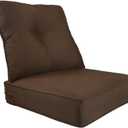 Indoor/Outdoor Deep Seat Chair Cushion Set,Spring/Summer Seasonal Replacement Cushions (Olefin Coffee/Chocolate)