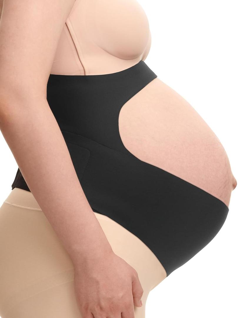 Momcozy Maternity Belly Band, Ergonomic Pregnancy Support Belt with CozySupport Design, Invisible Waist & Back Relief