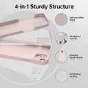 Magnetic for iPhone 15 Case with Screen Protector - Wireless Charging Compatible - Upgraded Camera Protection - Silicone Shockproof Protective Phone Case for iPhone 15 6.1" - Light Pink