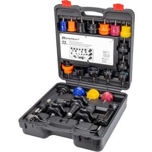 Powerbuilt 22 Piece Cooling System Pressure Tool Kit, Service and Leak Detection for Cars and Trucks, Coolant Adapters, Storage Case 940427