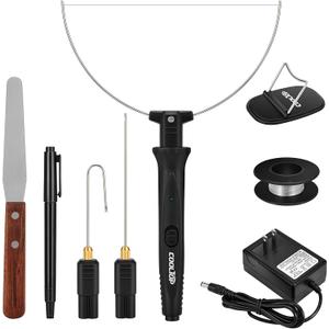 Cooltop Hot Wire Foam Cutter kit, 18W Styrofoam Knife Cutter Electric Hot Wire Foam Cutting Tool, Heated Foam Carving Knife Kit with Cleaning Pen for Foam Board, Pearl Cotton, EPP, KT Board, EPS Cooltop Hot Wire Foam Cutter kit, 18W Styrofoam Knife Cutter Electric Hot Wire Foam Cutting Tool, Heated Foam Carving Knife Kit with Cleaning Pen for Foam Board, Pearl Cotton, EPP, KT Board, EPS