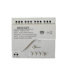 4 Channel USB 5V AC 85-250V Smart WiFi Wireless Dry Contact Relay Switch Module,Tuya Smart Life app Remote Control,Compatible with Alexa Google Home