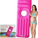 Inflatable Pregnancy Pool Float with Belly Hole  Full-Body Maternity Airbed for Ultimate Comfort  Pink Pregnancy Float for Relaxing Summer  Perfect Support for Baby Bump While Lounging or Swimming