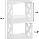Small Bathroom Storage Corner Shelf, Waterproof PVC Narrow Floor Stand, Slim Gap Filler Organizer for Toilet Side, Laundry Room, Shower, Kitchen Spice Rack, White Restroom Holder (3-Tier)