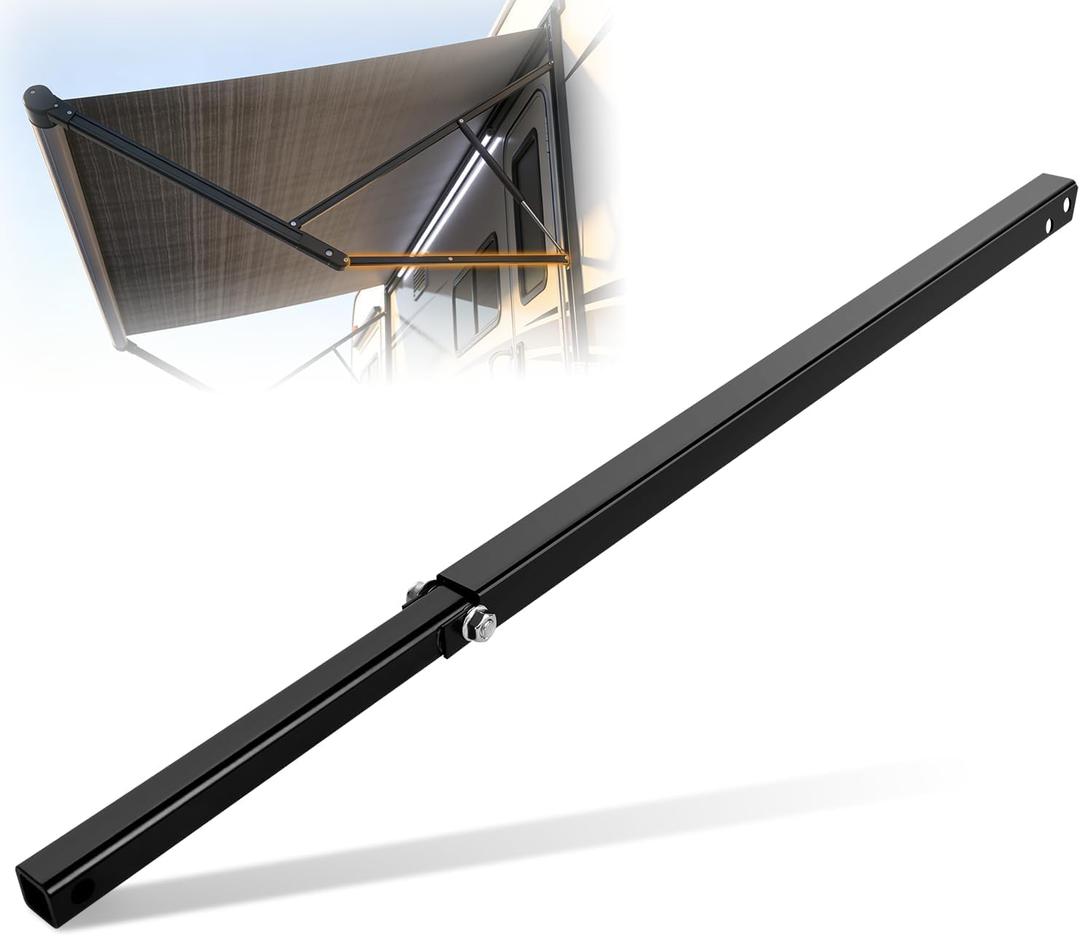 675364 RV Awning Pitch Arm 33" Compatible with Solera Regal 63" Awning Arm Assemblies, Black Aluminum, Anti-Rust-Resistant Powder-Coated
