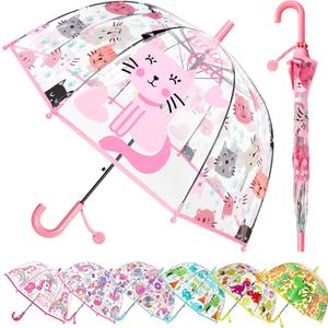 Kids Umbrella Clear Bubble Umbrellas for Rain,Safety Dome Windproof Umbrella for Kid Girls and Boys