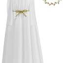 LMYOVE Greek Goddess Costume Girls, Kids Goddess Halloween Costume Party Dress Up Anthena Costume, Large