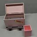 SYMDROMIA Pencil Dispenser for Classroom Stainless Steel Pencil Holder for Desk, Pencil Dispenser Set with Silicone Organizer & 5 Stickers, Back to School Classroom Must Haves Teacher Supplies (Pink)