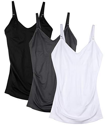 Womens Nursing Tank Tops Cami for Breastfeeding Maternity Postpartum Tops Adjustable Straps Med, M  Womens Nursing Tank Tops Cami for Breastfeeding Maternity Postpartum Tops Adjustable Straps Med, M