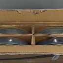 E-far Pasta Bowls Set of 4, 35oz Large Salad Bowl Plate for Dinner Serving, Wide & Shallow Ceramic Stoneware Pasta Plates, Microwave & Dishwasher Safe, Reactive Glaze Textured Stripes, Blackish Green