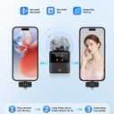 Mini Wireless Lavalier Microphone for iPhone, iPad, Android Phone, Noise Reduction Plug and Play Magnetic Clip on Lapel Mic for Video Recording Podcast Vlogging