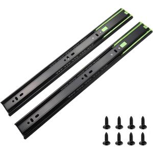Full Extension Drawer Slides 14 16 18 20 Inch, Soft Close Drawer Slides, Dual Springs with Ball Bearing Cabinet Drawers Slides1 Pair, 14 inch